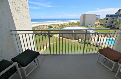 Crescent Beach Apartment | Amazing Ocean Views from this 3rd Floor unit! With a Pool, Beach Boardwalk, Boat