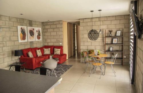 Downtown Guadalajara Apartment | Amazing View Loft wGym Coworking 2 BD Tribu Colon 301