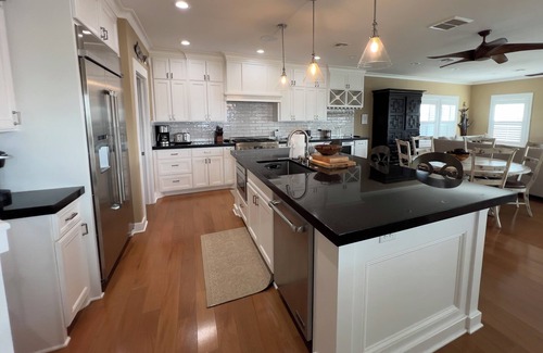Pirates Beach House | Amazing views of the gulf from the decks. Welcoming open floor plan.