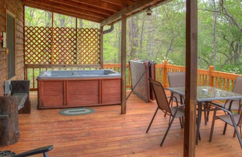 Clarkesville Cabin | Amy's Creek 1 - Dog Friendly Cabin with Creekside Views and Covered Deck