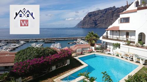 Los Gigantes Apartment | Apartment mit Sonnenterrasse und Panorama - Meerblick, 5 Min. von Hafen + Strand