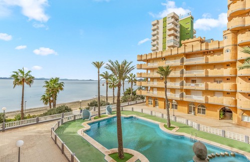 San Javier Apartment | Apartment 'Castillo De Mar F3 Torre Sur 2a' with Sea View, Shared Pool and Wi-Fi
