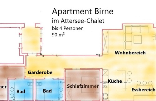 Steinbach am Attersee Apartment | Apartment Über den Birnbäumen bis 4 Personen - Attersee-chalet Angermann