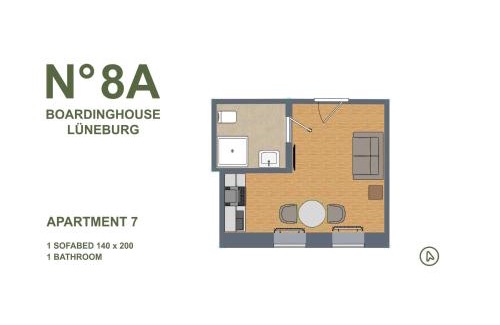 Altstadt Apartment | Apartment 07 No 8A BoardingHouse Lüneburg