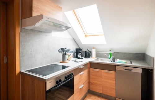 Großraschen Apartment | Apartment '1' with Shared Terrace, Private Garden and Wi-Fi