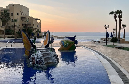 Ash Shumaysani Apartment | Apartment 2BR at Samarah resort- Dead Sea . Ground floor, beach access .