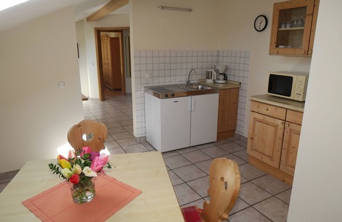 Bad Feilnbach Apartment | Apartment Bergblick, 50sqm, 1st sep. Bedroom, with south-facing balcony