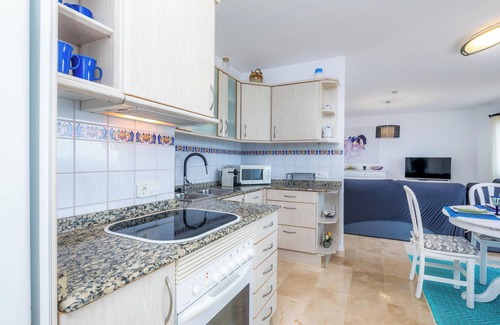 Colonia de Sant Pere Apartment | Apartment Brisa Marina with Sea View, Mountain View, Wi-Fi, A/C, Balcony & Garden