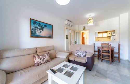 Aguadulce Apartment | Apartment 'Calle Ciruelo' with Sea View, Shared Pool and Air Conditioning