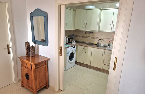 La Parata Apartment | Apartment in Mojacar Playa with large terrace, UKTV, WiFi & parking. Lift access