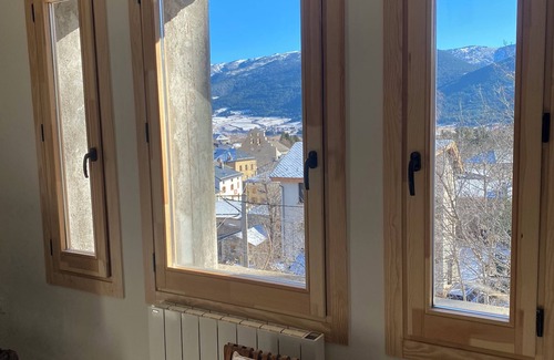 Formigueres Apartment | Apartment in renovated stone house with view and small garden