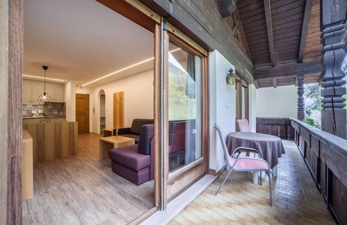 San Martino in Passiria Apartment | Apartment 'Riederhof Arthur 2' with Mountain View, Pool, Sauna, Wi-Fi & Balcony