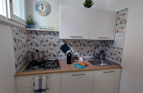 Maiori Apartment | Apartment Mare with living room area, balcony and sea view