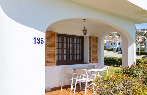 Sant Jaume Mediterrani Apartment | Apartment 'Son Bou Gardens Sup 2' with Sea View, Shared Pool and Wi-Fi