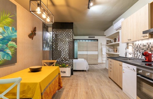 Ensanche Diputacion Apartment | Apartment Tropical Loft with Wi-Fi & A/C
