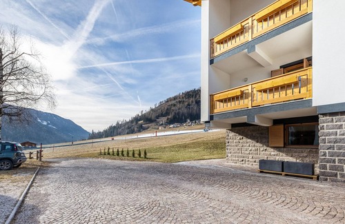Moena Apartment | Apartment 'Villa Maria Moena' with Mountain View, Shared Terrace and Private Garden