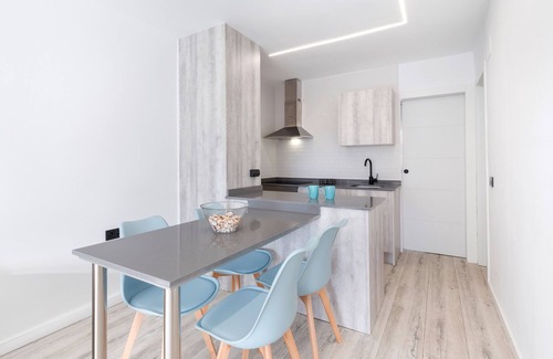 San Javier Apartment | Apartment 'Vistas A Los 2 Mares' with Sea View, Shared Pool and Air Conditioning