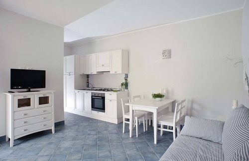 Villammare Apartment | Apartment with terrace. Shared pool. 150 metres from beach