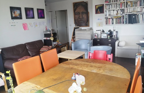 Hopital Saint-Louis Apartment | Apparently with large living room next to the canal saint Martin. view of the Eiffel Tower.