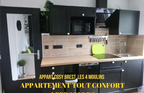 Rive Droite Apartment | Appart Cosy Brest (Les 4 moulins)