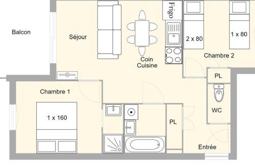 Bisanne 1500 Apartment | Appartement 3 pièces avec piscine, proche centre Les Saisies, 5 pers, parking, balcon, classé 3 étoiles - FR-1-594-98