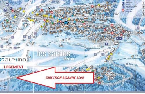 Bisanne 1500 Apartment | Appartement skis aux pieds, 4 pièces avec mezzanine, balcon, pour 10 pers - Les Saisies - FR-1-594-198