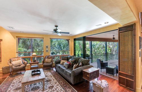 Del Sega House | Architecturally stunning, home with the feel of a Balinese resort. Ready for guests post Ian
