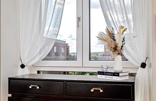 Leipziger Vorstadt Apartment | Art Deco Residence Elbblick Parken Küche