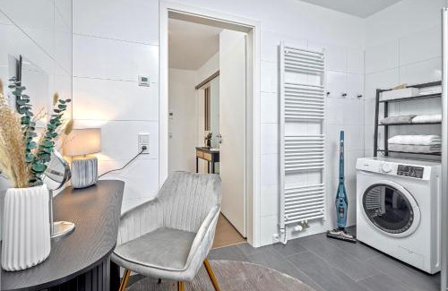 Leipziger Vorstadt Apartment | Art Deco Residence Elbblick Parken Küche