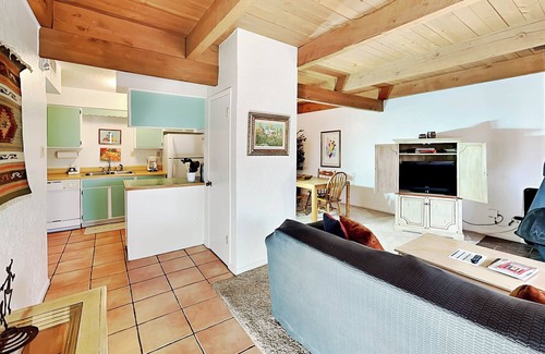 Northeast Santa Fe Condo | Artist Road 18 | Patio, Fireplace, Pool Access