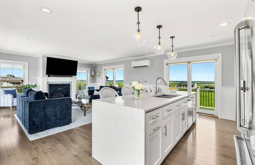 Newbury House | Artist's Perch: Expansive Marsh and Ocean Views, Luxury Home, Two Decks