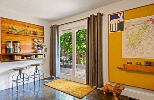 Waynesville House | Artistically furnished Creekside House with Pond