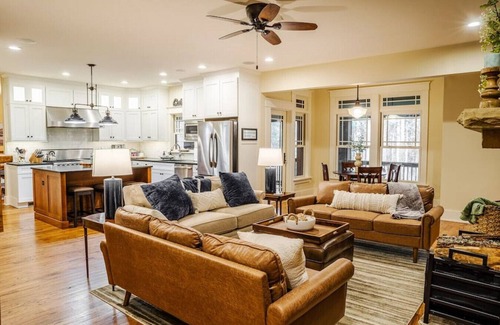 Fletcher House | Asheville in Luxury, on 3 Acres! Hot Tub, 1200 Sqft Game Room