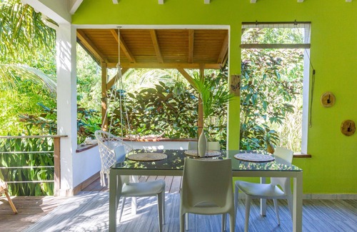 Bas Vent House | Atemoya lodges. Swimming pool, beach 400 m., Fleur de Canne (2/4p) A/C, pool, garden, beach 400m