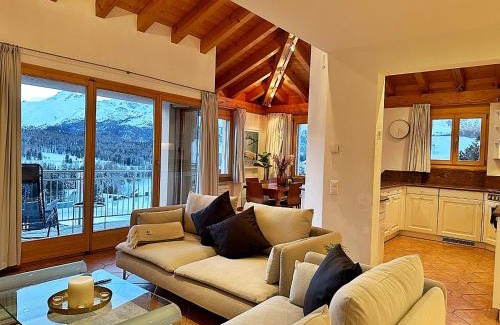 Pontresina Apartment | Attika - 85m2, Holz, Ausblick, mit Garage - ME17-A