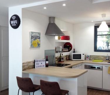 Carcassonne Apartment | AU VIEUX LAVOIR avec Parking privé, Jardin , Climatisation, à 500 m de la cité