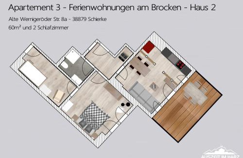 Mandelholz Apartment | Auszeit-im-Harz Haus 2 Wohnung 3