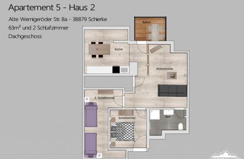 Mandelholz Apartment | Auszeit im Harz - Haus 2 Wohnung 5