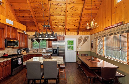 Fox Farm Cabin | Awesome rec room and central AC in main cabin. stay cool, my friends!