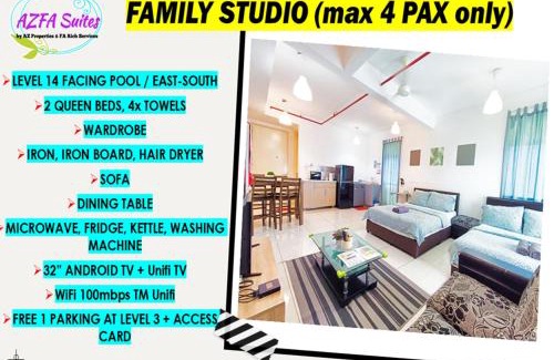Bandar Baru Bangi Apartment | AZFA Suites at De Centrum Putrajaya Bangi FREE wifi