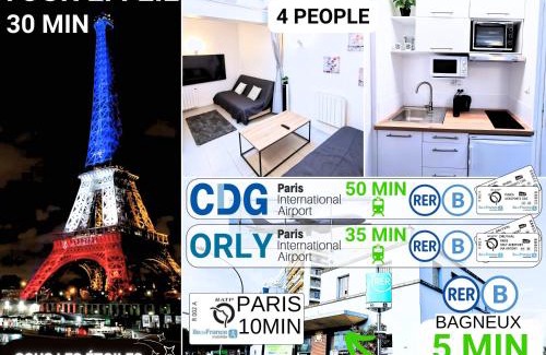 Cachan Apartment | Bagneux Paris RER B Confort Netflix
