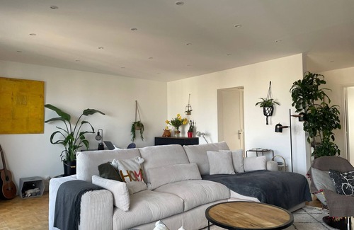 Prince–Marmottan Apartment | Balcony, 2 bedrooms, 4 people, Eiffel Tower view, next to Roland Garros & Metro