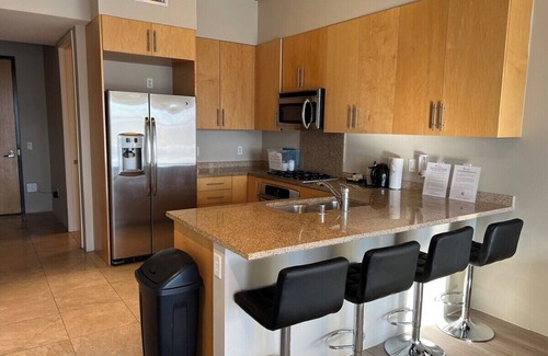 Downtown Las Vegas Condo | Balcony Luxury High Rise Downtown Fremont Casinos