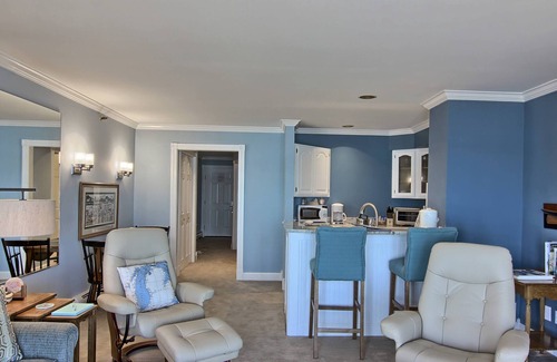Boyne City Condo | Balcony Overlooking Lake Charlevoix | Peaceful downtown Boyne | Fireplace |