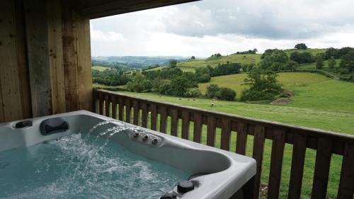 Llanfyllin House | Barley Cottage - 5* Cyfie Farm with log burner and private covered hot tub