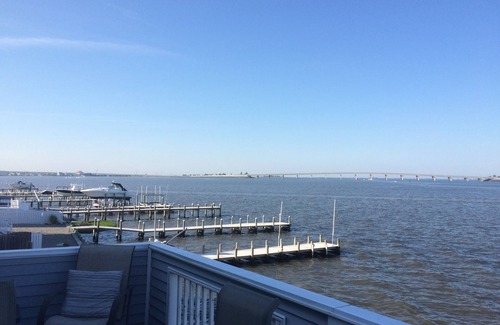 Beach Haven West House | bay front with dock