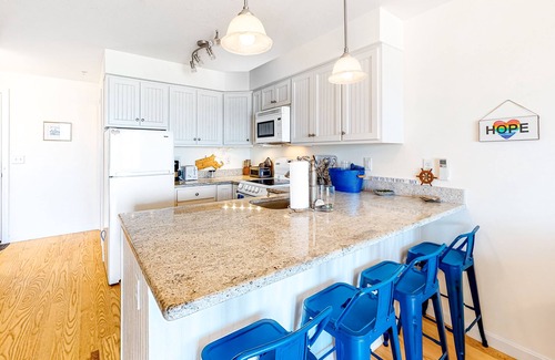 North Truro Apartment | Bayfront, 2-Level Condo w/Beach Access, 3 Decks, WiFi & Bay Views at Sunset