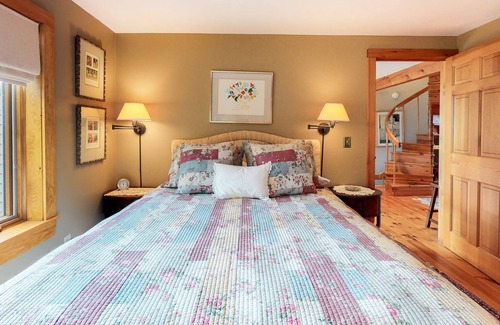 Trevett House | Bayfront home boasting gorgeous water views! Outdoor firepit and dock!