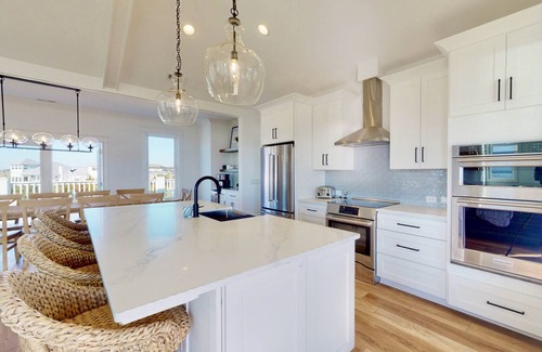 Bald Head Island House | Beach Bliss - New Luxury Beach House, Ocean Views, Near Beach, 2 Decks, Both Clubs, Gourmet Kitchen