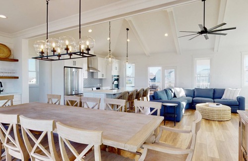 Bald Head Island House | Beach Bliss - New Luxury Beach House, Ocean Views, Near Beach, 2 Decks, Both Clubs, Gourmet Kitchen